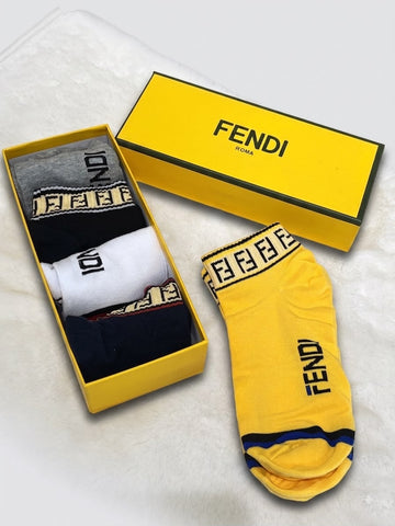 Luxury Branded Socks Gift Box – 4 Pairs
